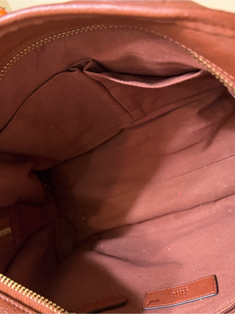 FRYE Brown Leather Satchel Handbag/ shoulder bag - Picture 5 of 7